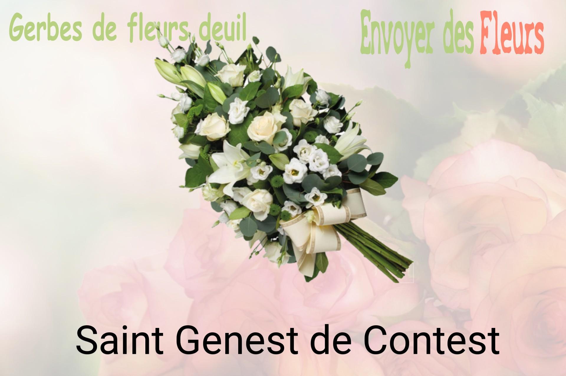 Gerbe de fleurs de deuil livrée à Saint-Genest-de-Contest